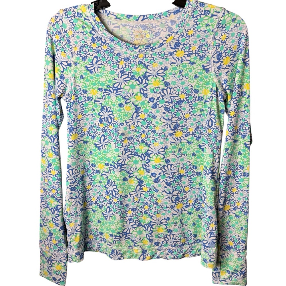 Lilly Pulitzer Luxletic Floral Long Sleeve Top S
